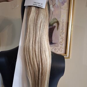 Clip-in Blonde Human Hair Extension